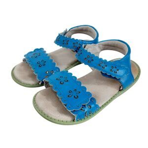 Livie & Luca x Matilda Jane Blue Floral Sandals Slingback Girls 12 Spring Flower